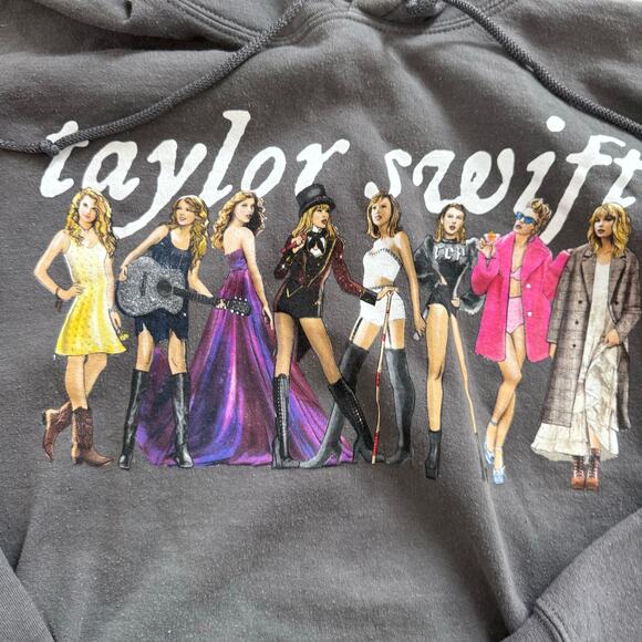 Taylor Swift The Eras Tour Folklore Album Hoodie Sweatshirt Grey Size XXL - Picture 2 of 5